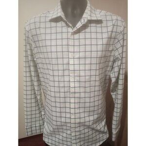 Mizzen+Main Leeward Collection Mens Size L Standard Fit Long Sleeve Dress Shirt